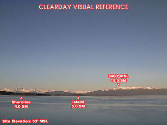 Webcam Sisters Island, Alaska: Sisters Island Airfield, View in NorthEastern Direction