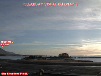Webcam Sitka, Alaska: Sitka Airfield (PASI), View in Southern Direction