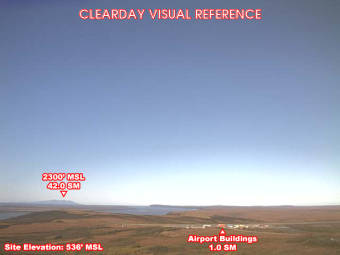 Webcam St. Marys, Alaska: Campo d'Aviazione St. Marys (PASM), Veduta verso l'Ovest