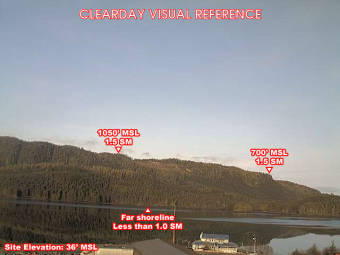 Webcam Thorne Bay, Alaska: Flugplatz Thorne Bay, Blick nach Westen