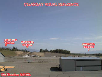 Webcam Wasilla, Alaska: Campo d'Aviazione Wasilla (PAWS), Veduta verso il Nordest