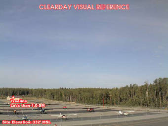 Webcam Wasilla, Alaska: Campo d'Aviazione Wasilla (PAWS), Veduta verso l'Ovest