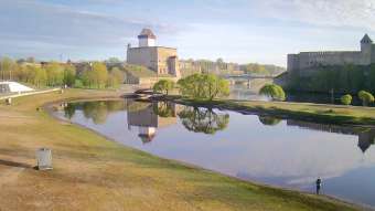 Webcam Narva: Hermann Castle and Ivangorod Fortress