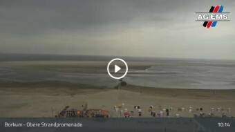 Webcam Borkum: Obere Strandpromenade