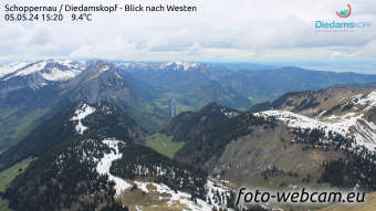 Webcam Schoppernau: HD Panorama Diedamskopf