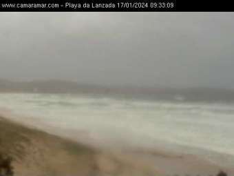 Webcam Pontevedra: Udsigt over Playa Lanzada