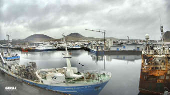 Webcam Vestmannaeyjar: Blick über den Hafen