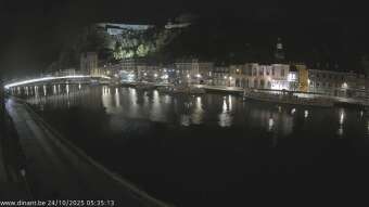 Webcam Dinant: Udsigt over Floden Maas