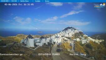 Webcam Serifos Chora: Udsigt på Serifos Chora