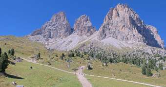 Webcam Passo Sella: PANOMAX Forcella del Sassolungo